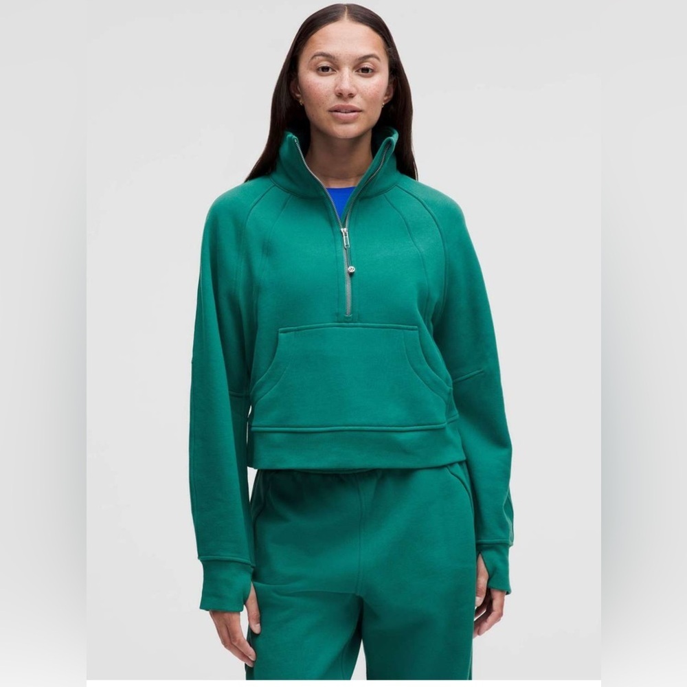 Lululemon Scuba Oversized Funnel Neck Half Zip — NWT, Teal Lagoon, xs/sm - Picture 2 of 7